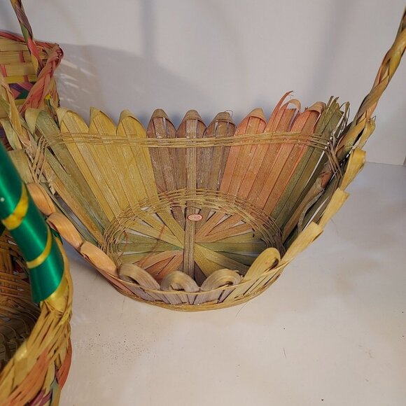 Easter Baskets (4) vintage woven - Picture 7 of 16